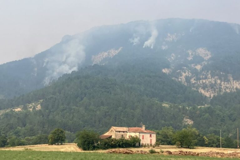 Incendie dans la Drôme : 4 canadairs déployés, le feu progresse moins rapidement.