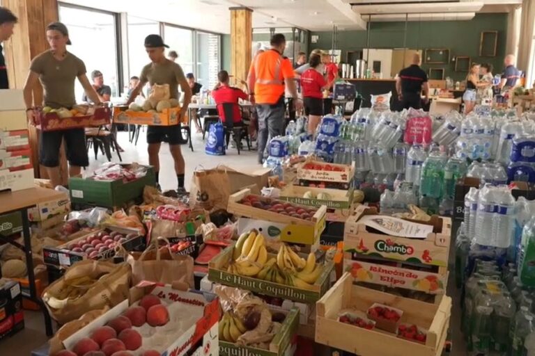 Marché de la solidarité à Fontainebleau pour soutenir les pompiers en lutte contre les incendies