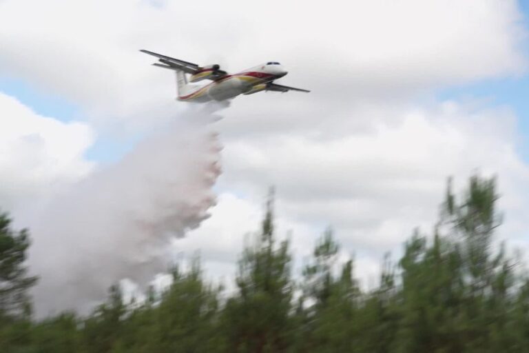 Incendie majeur dans la forêt des Landes, des hectares ravagés par les flammes.