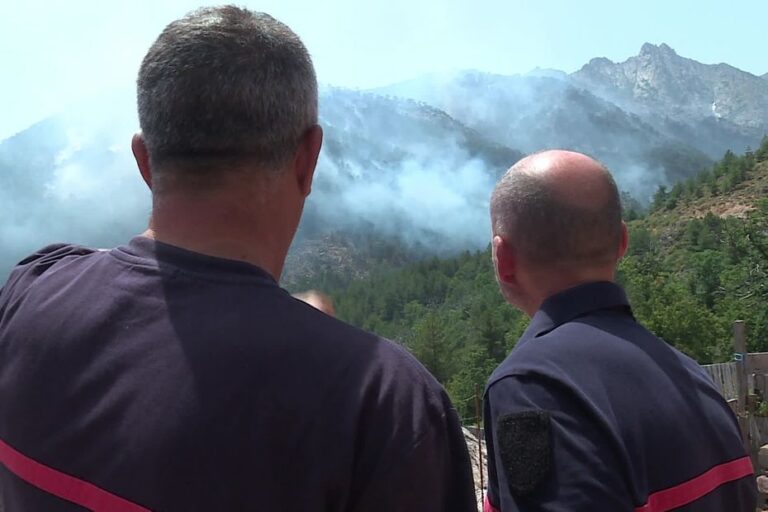 Incendies à Albertacce et Corte : vents forts prévus ce week-end, situation toujours active