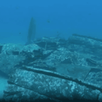 L&rsquo;épave d&rsquo;un avion de la Seconde Guerre mondiale détruite par le voilier Corinthian de LVMH.