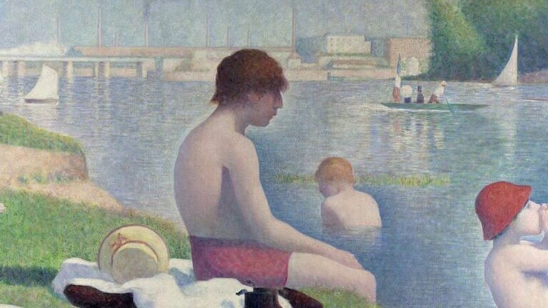 Le tableau ‘Une Baignade à Asnières’ de Seurat met en lumière la vie des ouvriers en bord de Seine