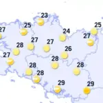 Météo en Bretagne : températures estivales atteignant 29 degrés ce jeudi.