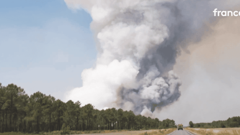 Incendie en Gironde : un camp militaire sous menace d’évacuation en raison des flammes