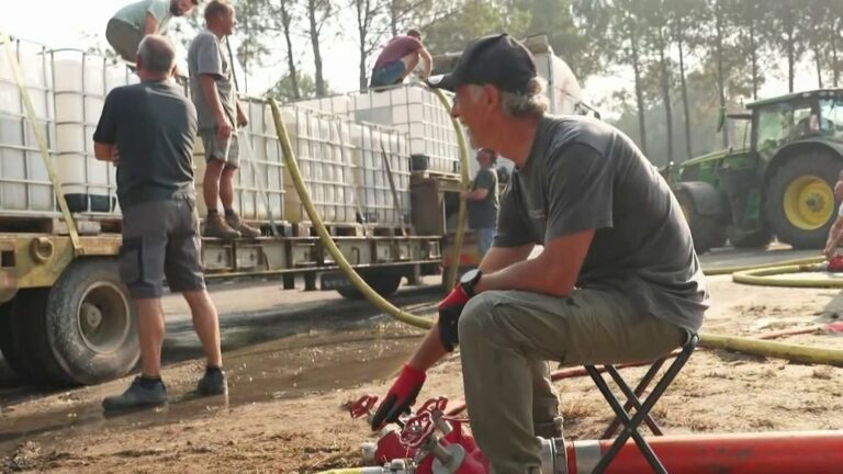 Agriculteurs en Gironde soutiennent les pompiers lors des interventions d’urgence