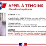 Disparition d&rsquo;un jeune homme de 23 ans dans le Bas-Rhin : la gendarmerie lance des recherches.