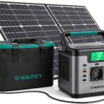 Générateur électrique portable 518Wh avec panneau solaire et sortie 220V, USB, Type-C
