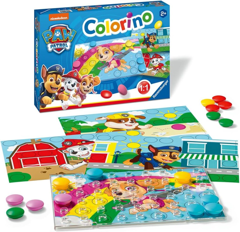 Ravensburger lance Colorino Paw Patrol, jeu éducatif pour apprendre les couleurs chez les enfants de 2 ans et plus.