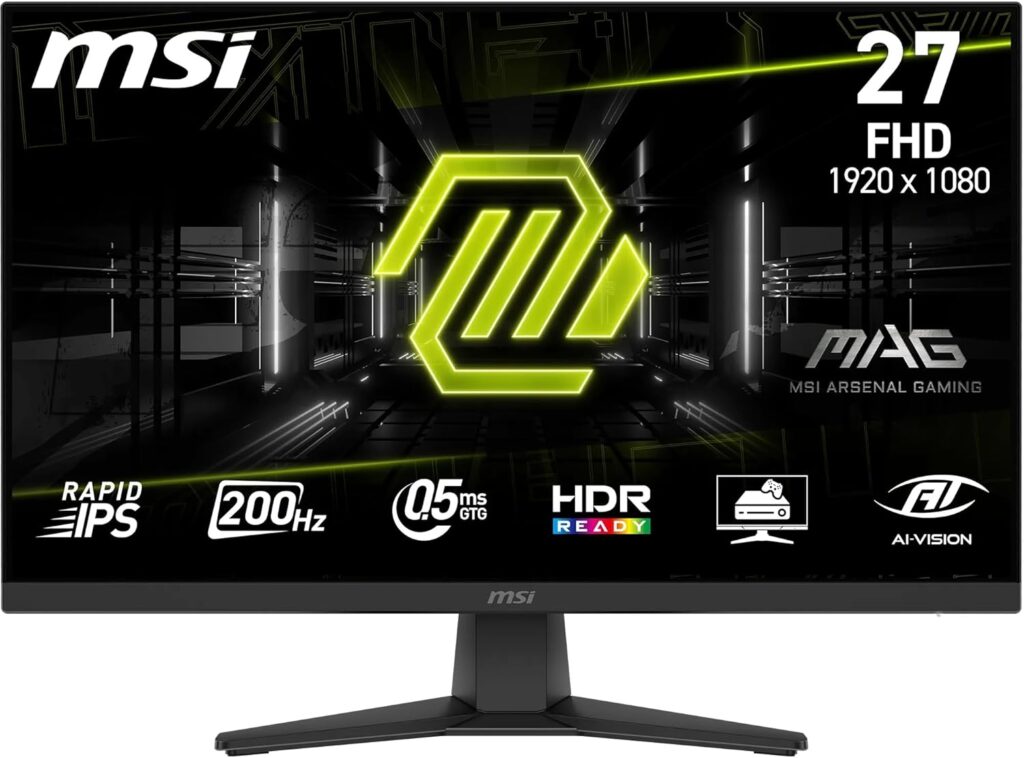 MSI MAG 272F : Écran gaming 27″ FHD avec taux de rafraîchissement de 200 Hz et compatibilité FreeSync