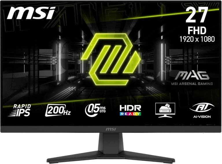 MSI MAG 272F : Écran gaming 27″ FHD avec taux de rafraîchissement de 200 Hz et compatibilité FreeSync