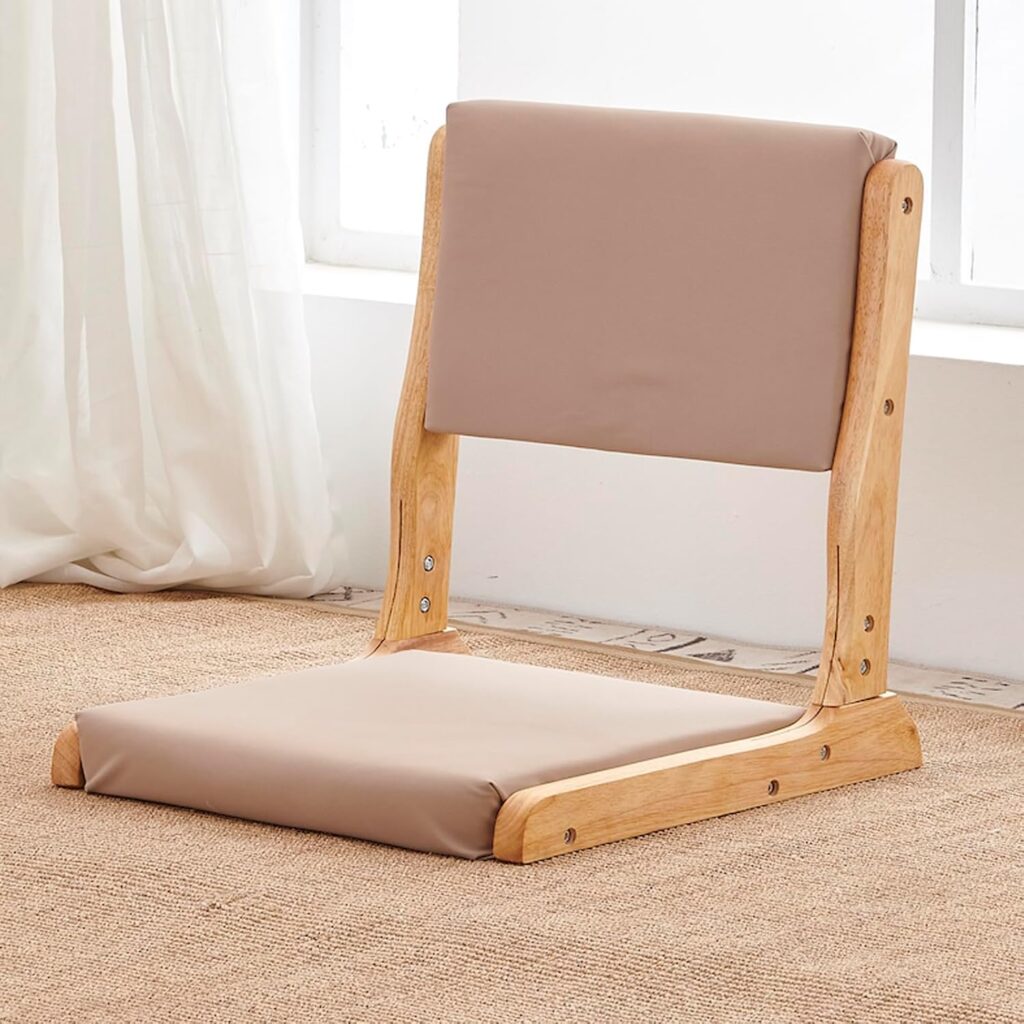 ALMASI présente une chaise japonaise pliante, optimisée pour la méditation et la lecture.