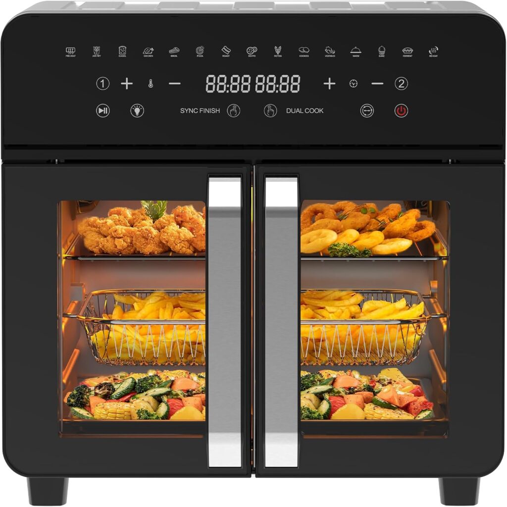 Iceagle présente une friteuse à air XXL à double zone de 23L avec 15 programmes et 12 accessoires.