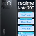 Realme Note 70T : Smartphone 4+256GB, écran 90Hz, batterie 6000mAh, protection IP54.