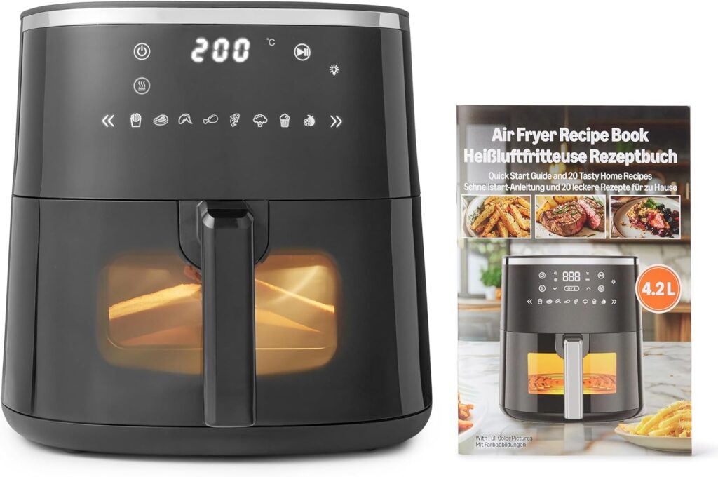 Amazon Basics lance une friteuse à air 4,2 L avec 8 programmes de cuisson à 1500 W.