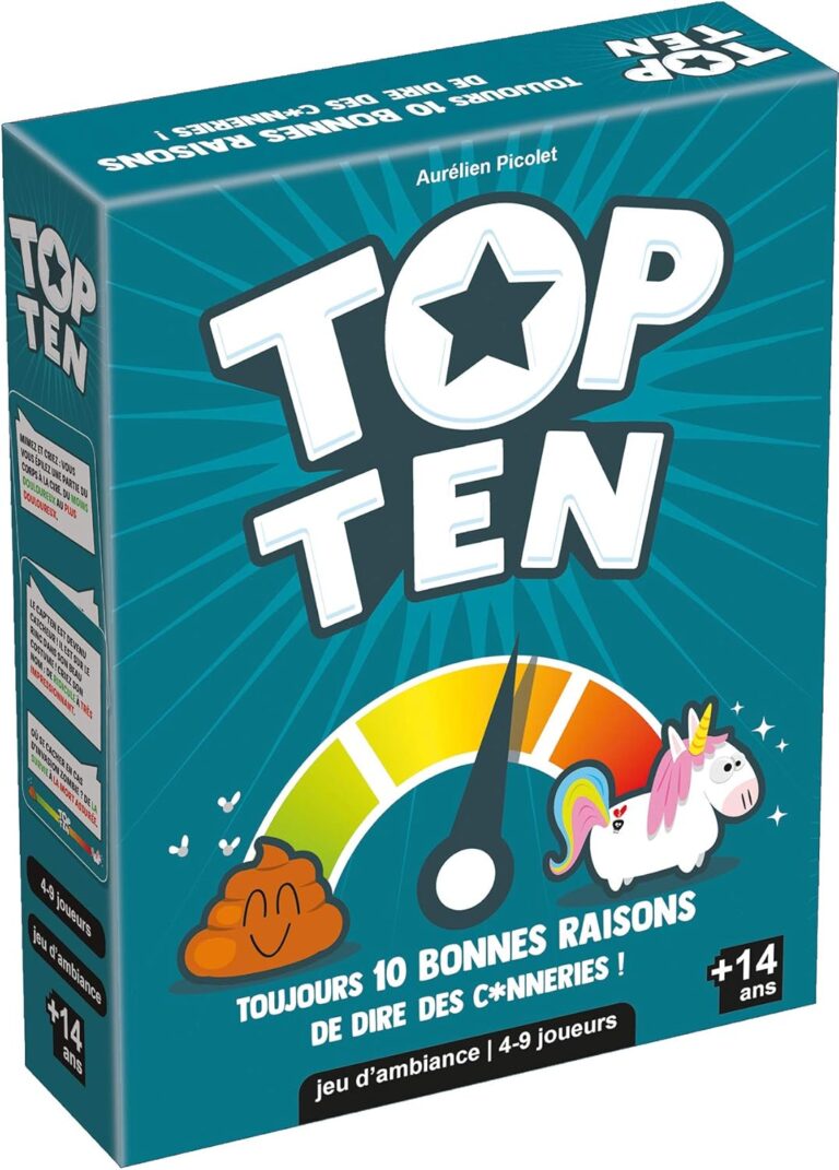 Asmodee dévoile Top Ten, un jeu de société humoristique en pleine expansion dans le secteur des loisirs.