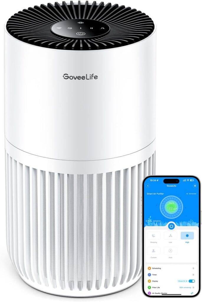 GoveeLife présente un purificateur d’air mini avec filtre HEPA et compatibilité Alexa pour intérieur