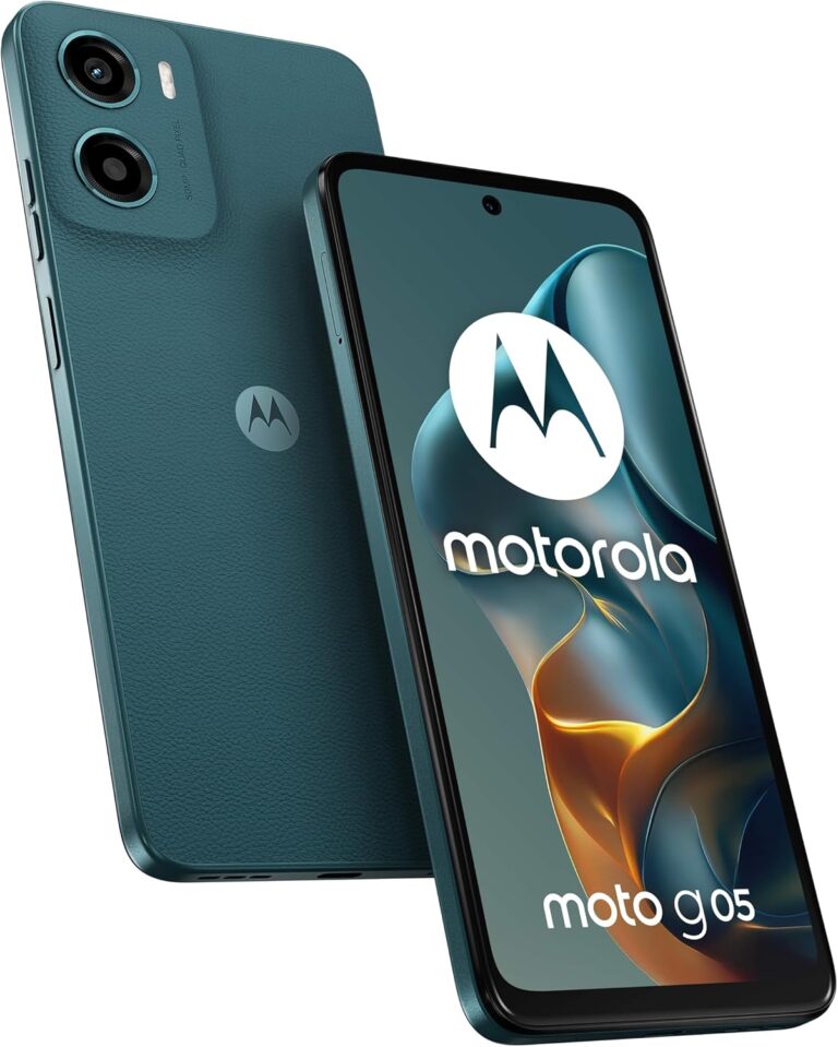 Lancement du Motorola Moto G05 avec écran de 6,67″, 50MP et 5200mAh en vert.