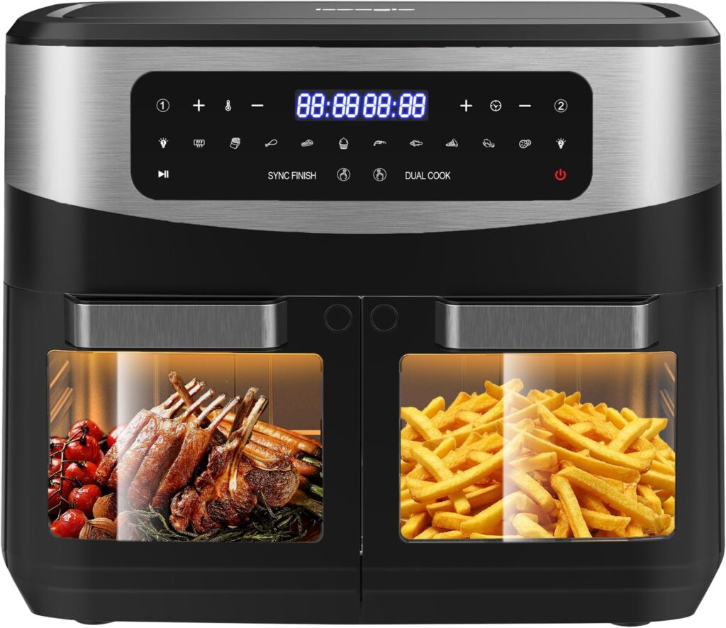 Iceagle lance une friteuse sans huile de 12 L avec 10 programmes et deux tiroirs.