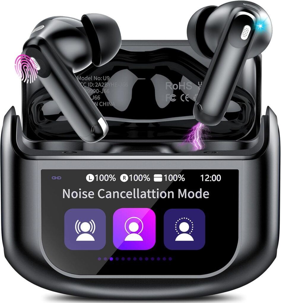 écouteurs sans fil Bluetooth 5.4, 48h d’autonomie, étanchéité IPX7 et modes de réduction du bruit.