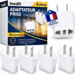 Adaptateur de voyage compact pour USA, Canada, Japon, Mexique et Thaïlande disponible en blanc
