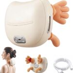 Dispositif de massage du cou et du dos avec chaleur et niveaux réglables, idéal cadeau.