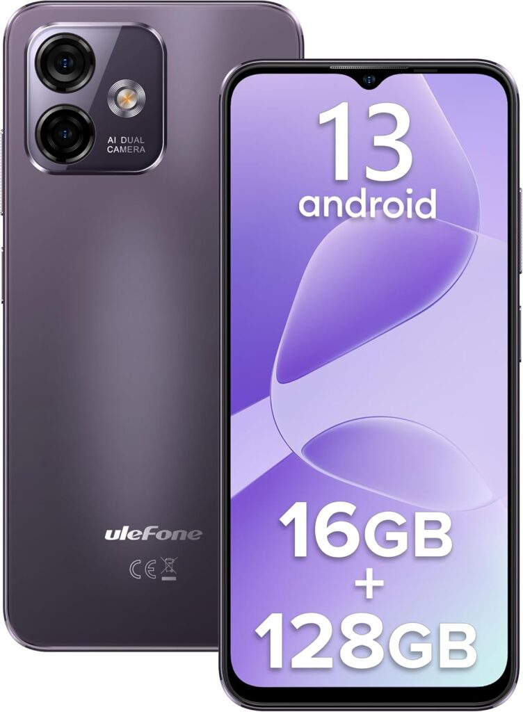 Ulefone Note 16 Pro : Smartphone Android 50MP, 16GB, 128GB, 4G Dual SIM, 2 ans de garantie