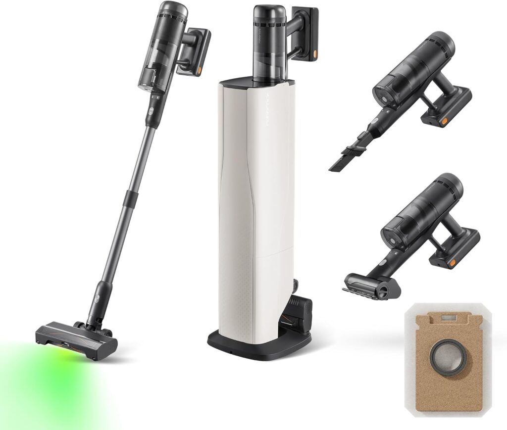 Roborock H60 Hub : Aspirateur sans fil avec station d’auto-vidage et accessoire pour tous types de sols
