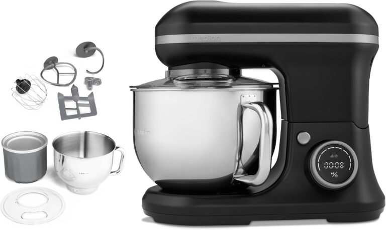 MEDION MD18420 : mixeur avec 1.200 watts, 8 niveaux et bol en acier inox de 5 litres.