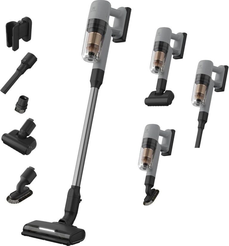 Electrolux EP72AB21UG : aspirateur sans fil léger avec 99% de capture de poussière et 50 min d’autonomie.