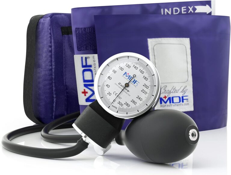 MDF Instruments présente le tensiomètre anéroïde Calibra Professional Premium avec brassard adulte.