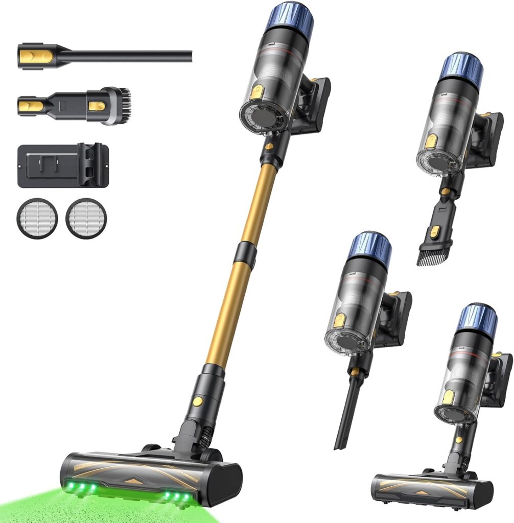 Proscenic présente un aspirateur sans fil de 600W avec brosse anti-nœuds pour sols durs et moquettes.