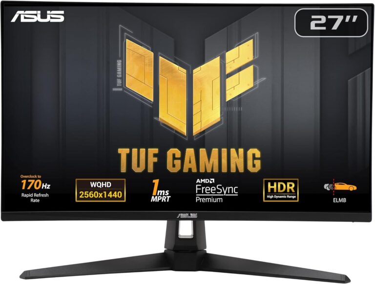 ASUS présente son moniteur de jeu VG27AQA1A : 27″ WQHD, 170Hz, 1ms, Freesync Premium.