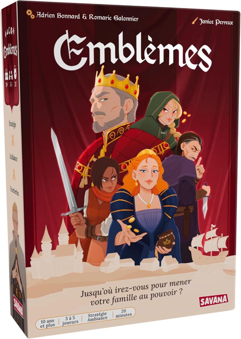 SAVANA Emblems : un jeu de société stratégique pour 3 à 5 joueurs, 20 minutes de conflit.