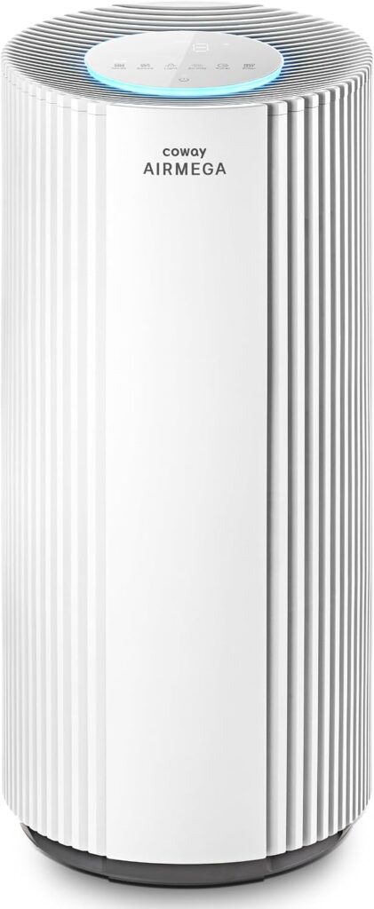 Coway Airmega 450 : purificateur d’air 734 m³/h pour 153 m², filtre HEPA et mode éco.
