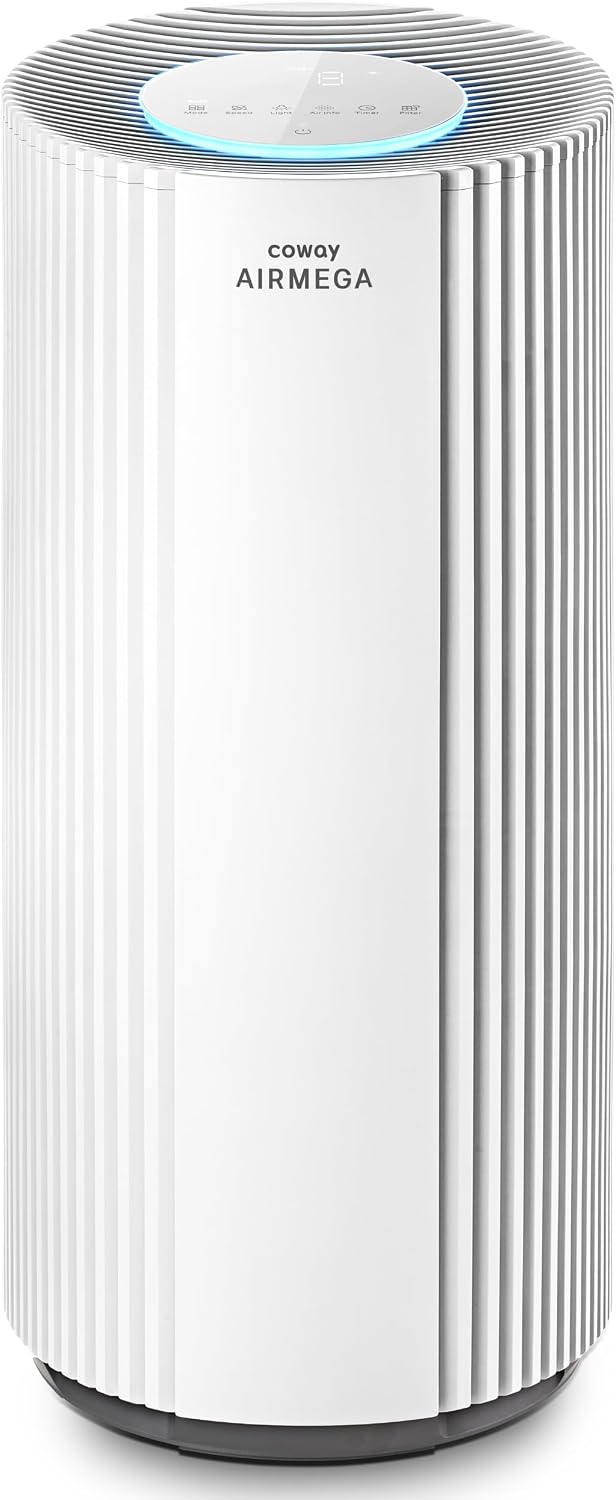 Coway Airmega 450 : purificateur d’air 734 m³/h pour 153 m², filtre HEPA et mode éco.