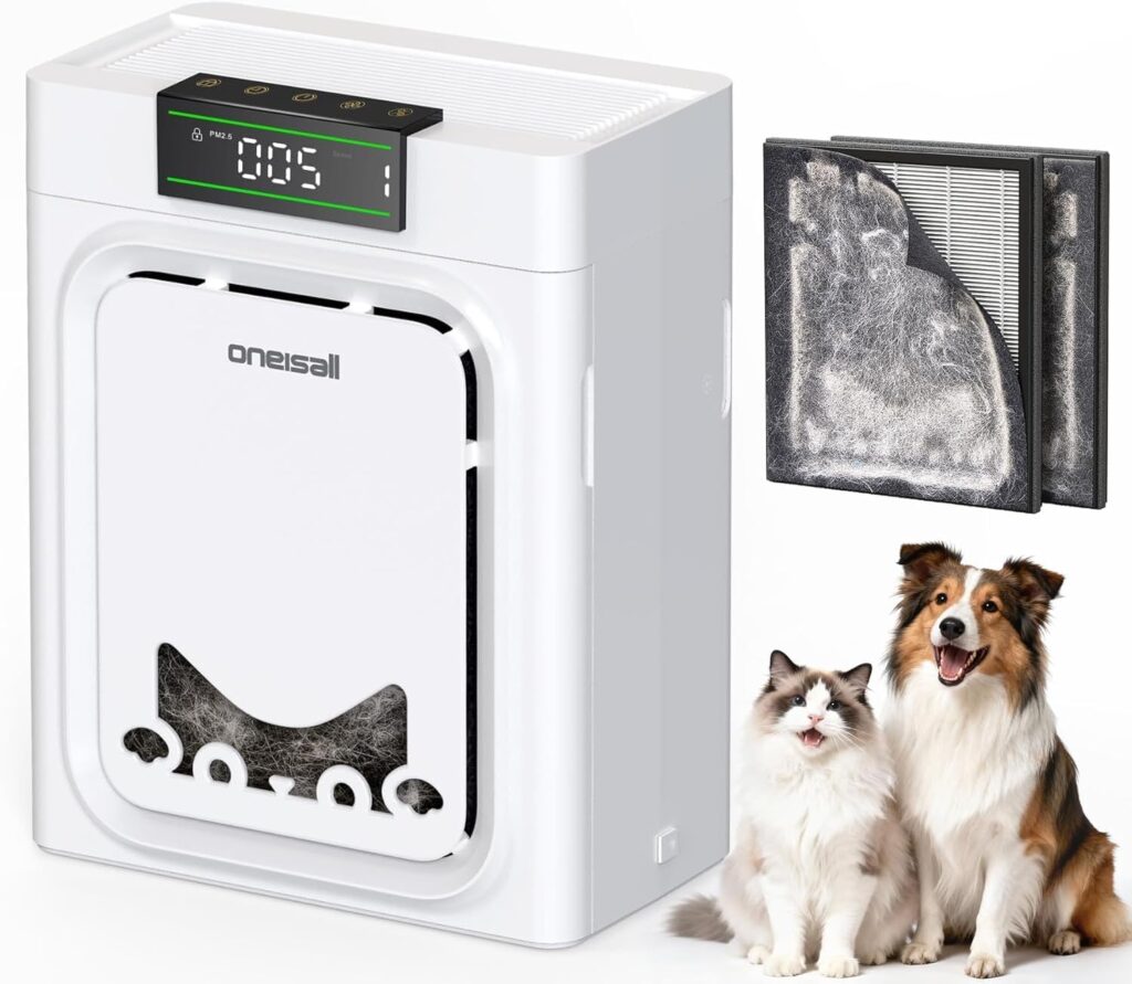 Purificateur d’air Oneisall : Filtres HEPA lavables, efficacité dans les grandes pièces jusqu’à 204 m²