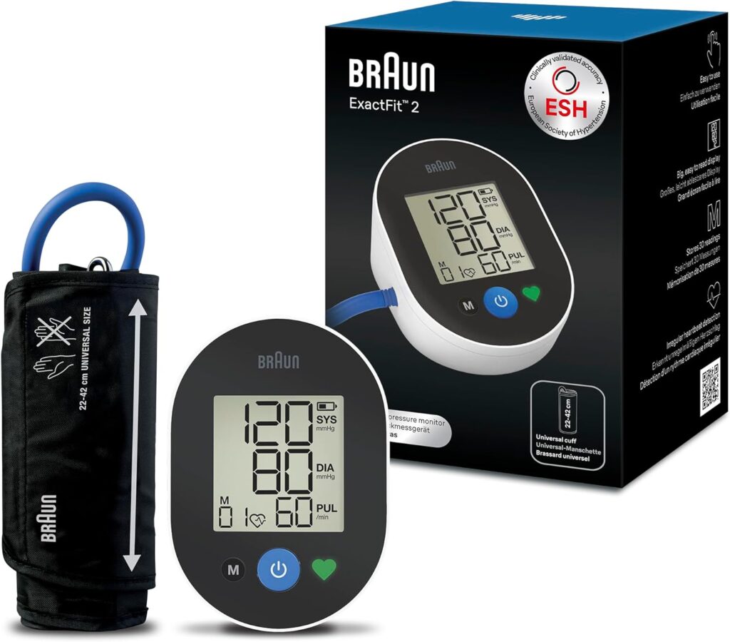 Braun ExactFit™ 2 : Tensiomètre de bras avec précision clinique et indicateur à code couleur