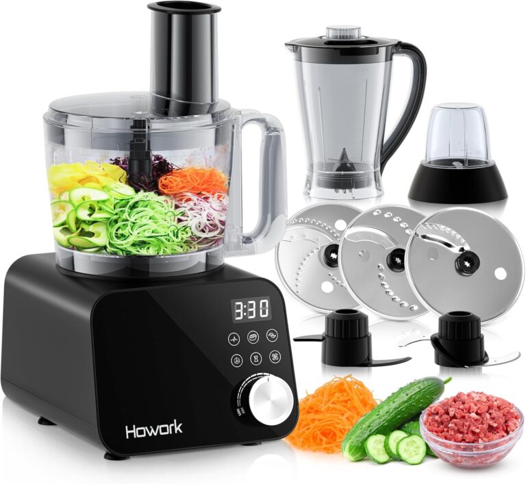 Howork 1500W : Robot culinaire multifonction pour hacher, trancher et pétrir.