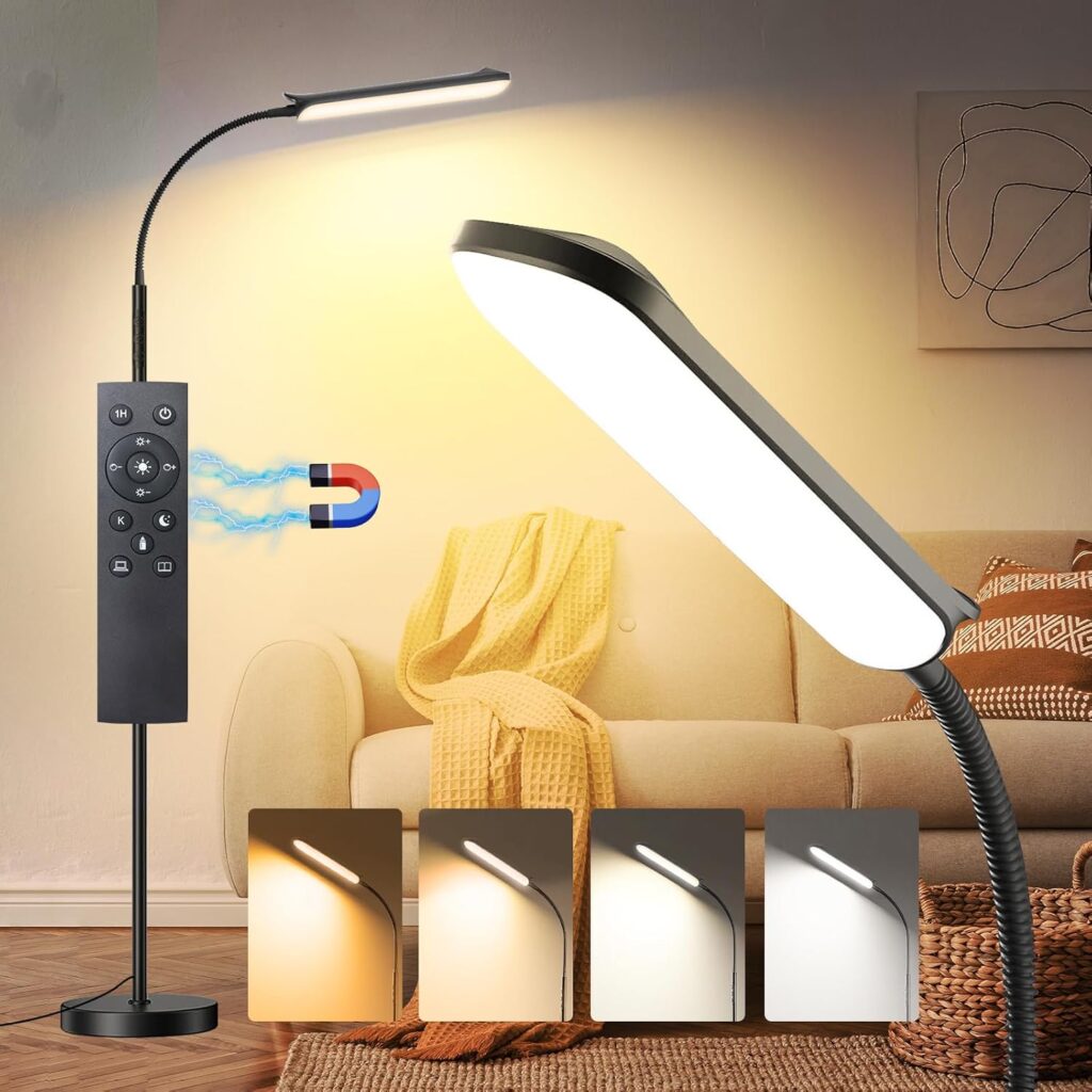 Marctronic présente une lampe de sol LED de 18 W avec télécommande et contrôle tactile.