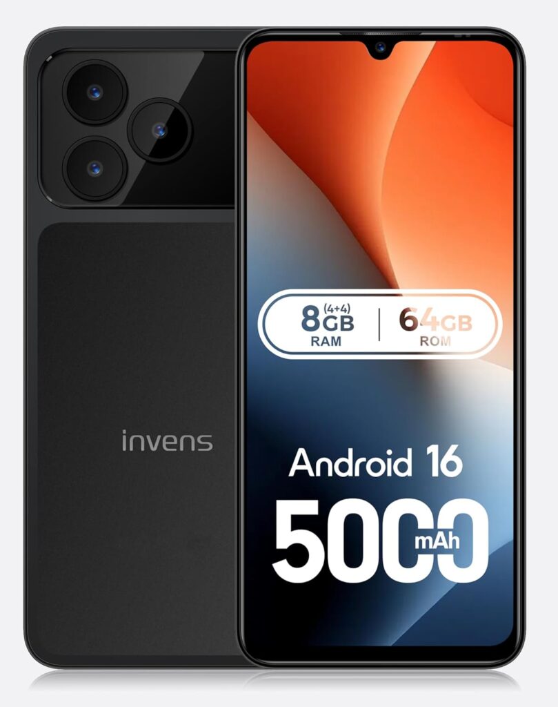 INVENS Note 17P : Smartphone Android avec écran 6,9″, batterie 5000mAh et dual SIM.