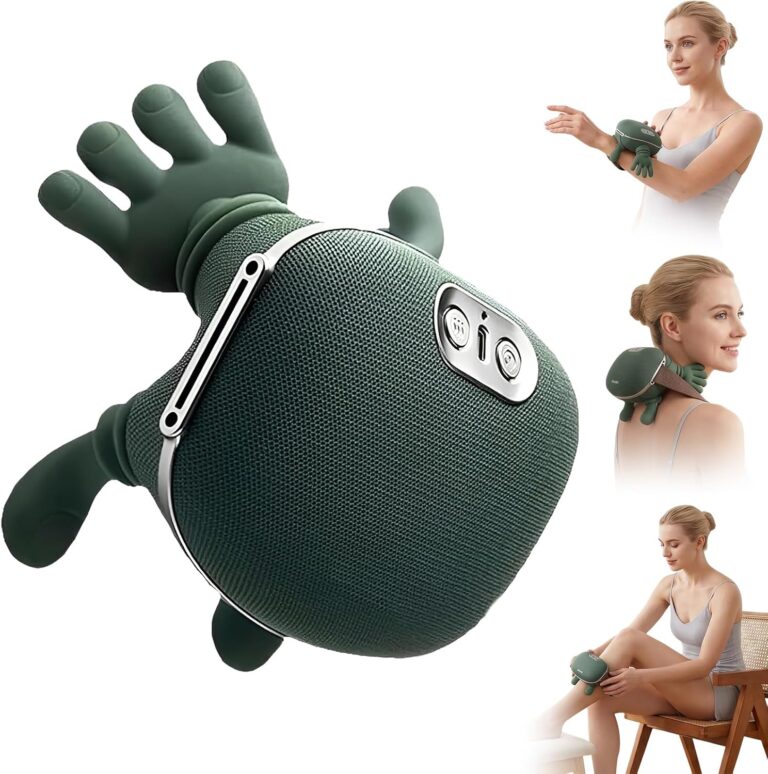 Massager de dos et de cou Shiatsu 4D rechargeable avec 3 niveaux de massage et 2 niveaux de chaleur