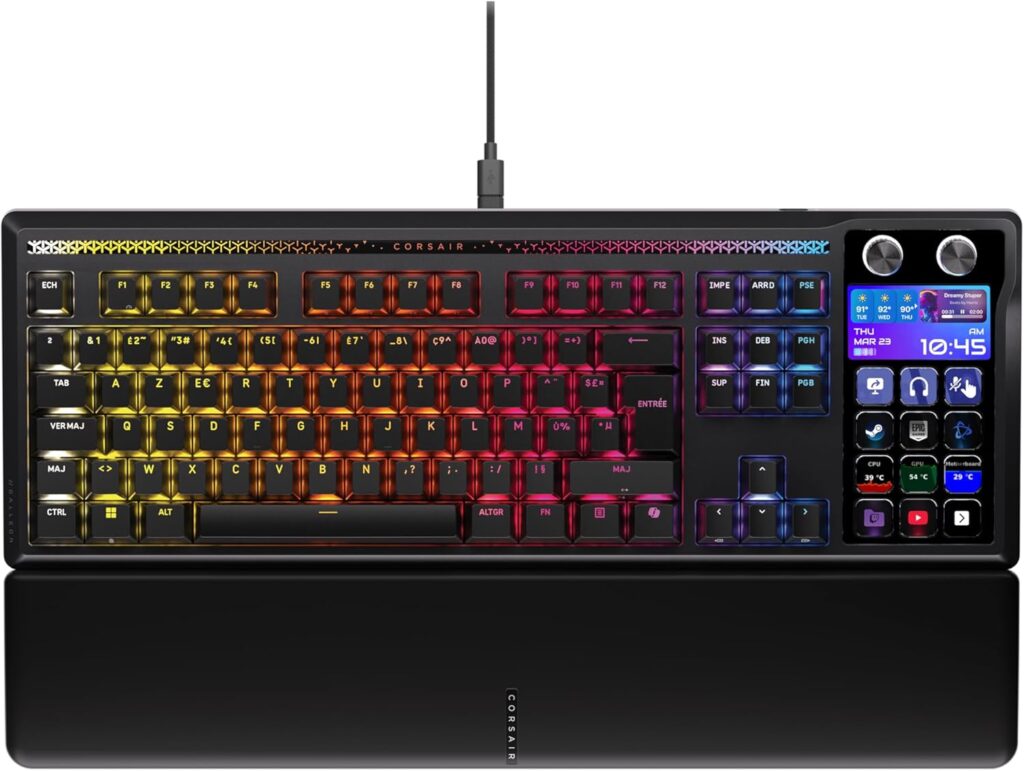 Corsair Galleon 100 SD : Clavier mécanique AZERTY avec switchs MLX Pulse et caractéristiques avancées