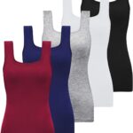 BQTQ lance un pack de 5 débardeurs pour femmes avec encolure carrée et coupe ajustée.