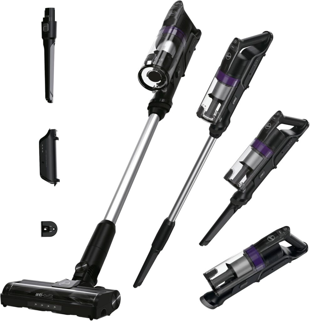 Hoover HF1 Plus : Aspirateur balai sans fil léger avec batterie amovible et éclairage LED