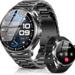 Montre connectée homme avec batterie de 1000 mAh et fonctions avancées pour le sport et la santé