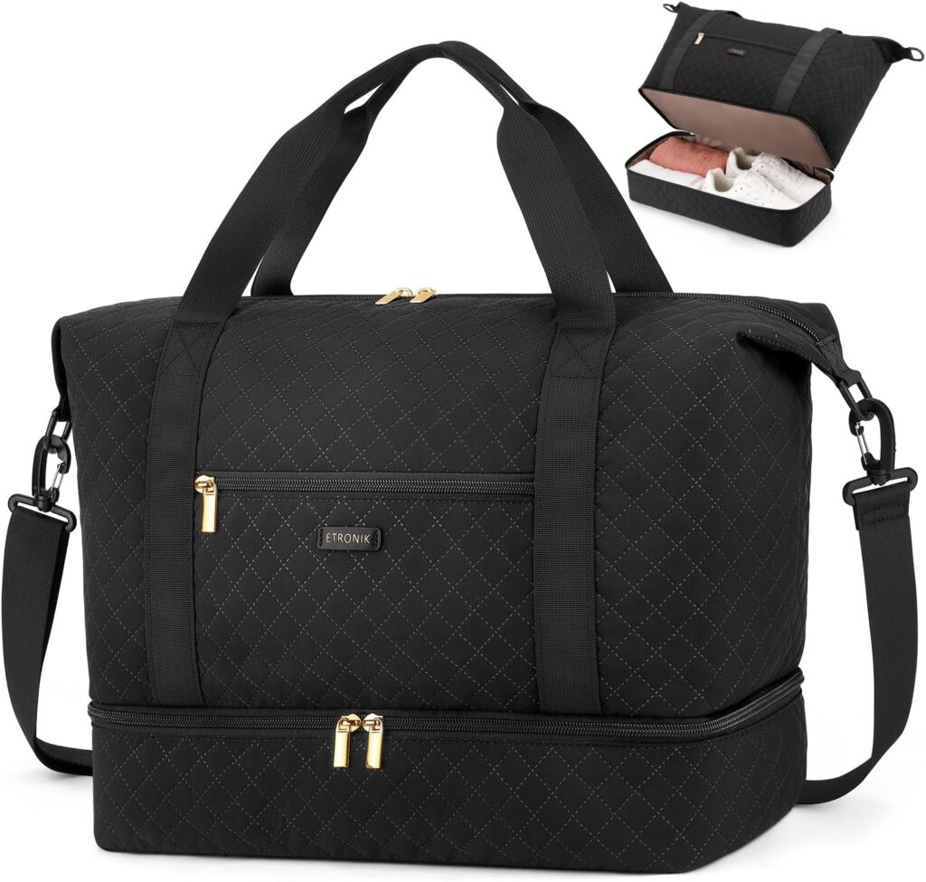 Lancement du sac de voyage ETRONIK pour femmes en noir, une nouvelle option sur le marché du bagage.