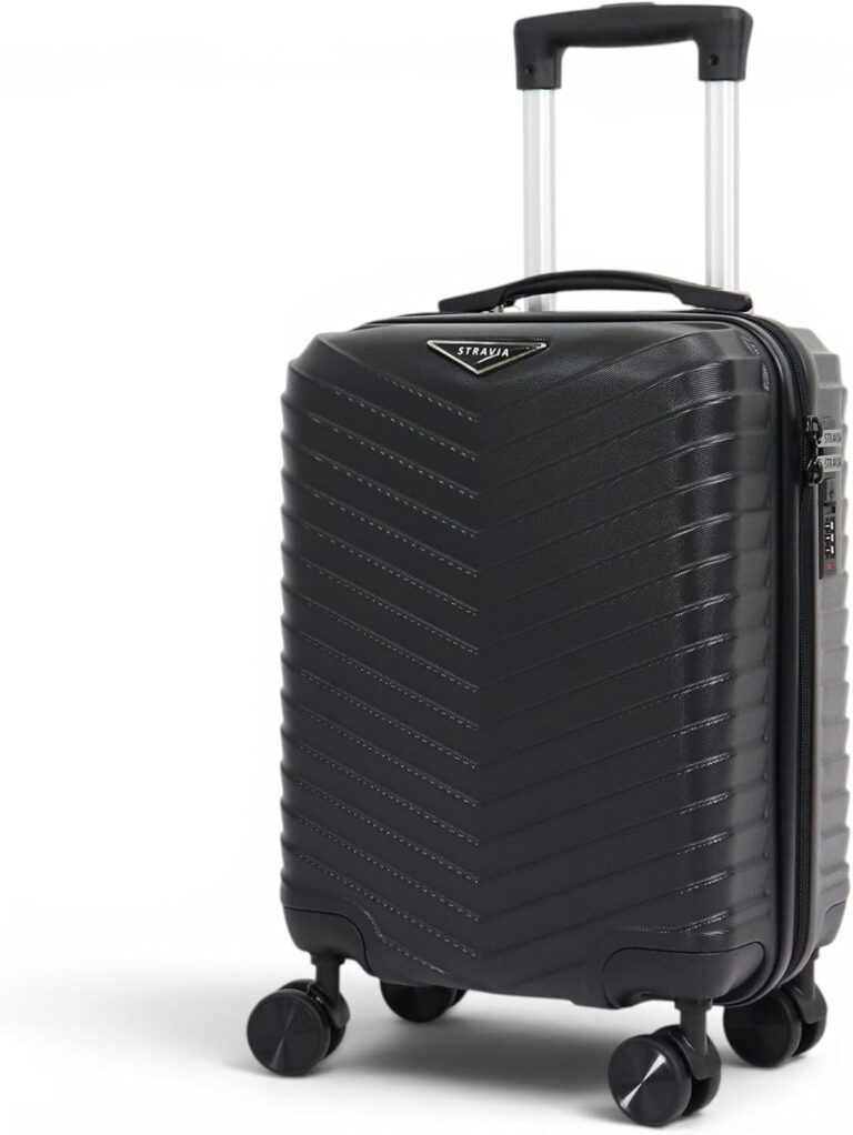 Valise cabine Vic 45 cm : bagage à main léger en ABS avec serrure et roulettes double.