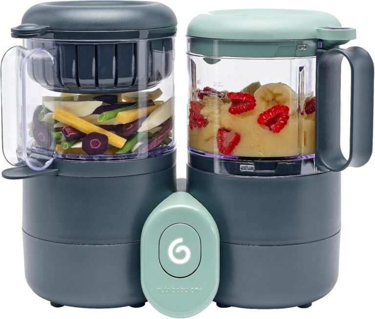 Babymoov Nutribaby One : un mixeur vapeur 4-en-1 pour aliments pour bébés, capacité 2L.