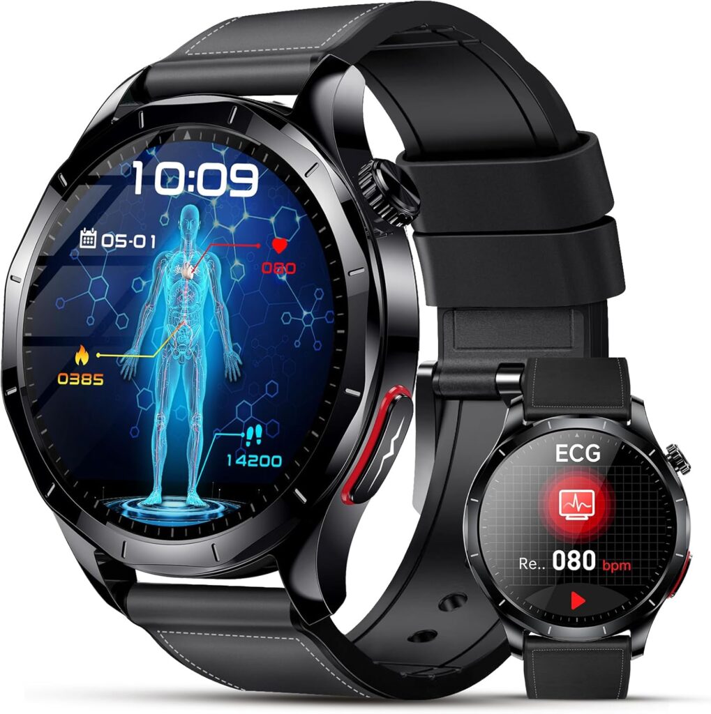 Lancement d’une montre connectée pour hommes avec ECG et fonction SOS, compatible Android/iOS.