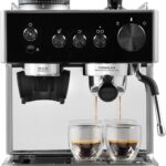 Breville Barista Classic : Machine à espresso avec broyeur et mousseur intégré, 15 bars.